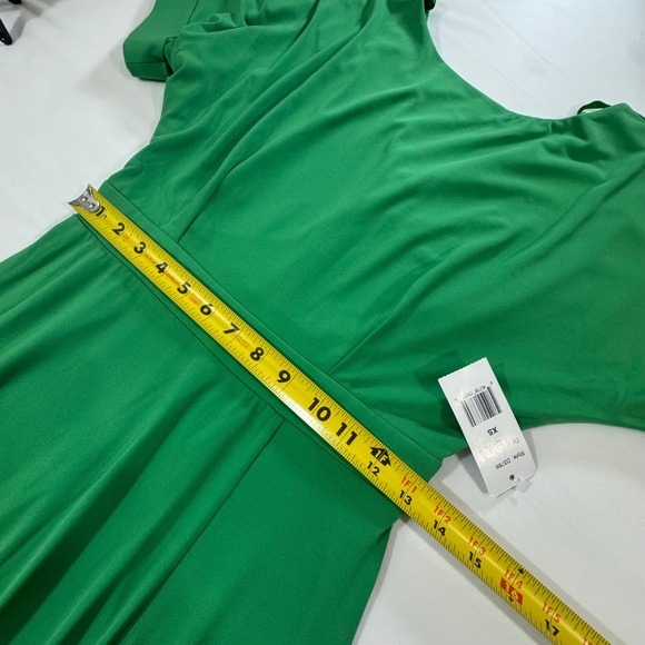 New Alexia Admor Women's Grass Green Midi Dress Slit Casual Elegant Size XS - Picture 12 of 14
